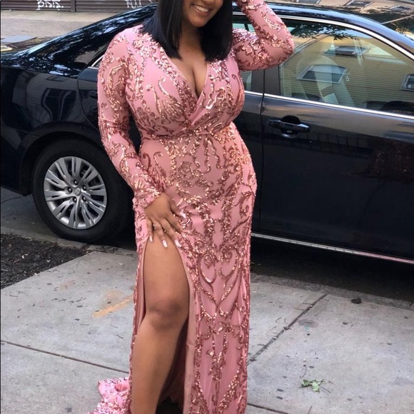 Rose Gold custom made prom dress! - Picture 2 of 3